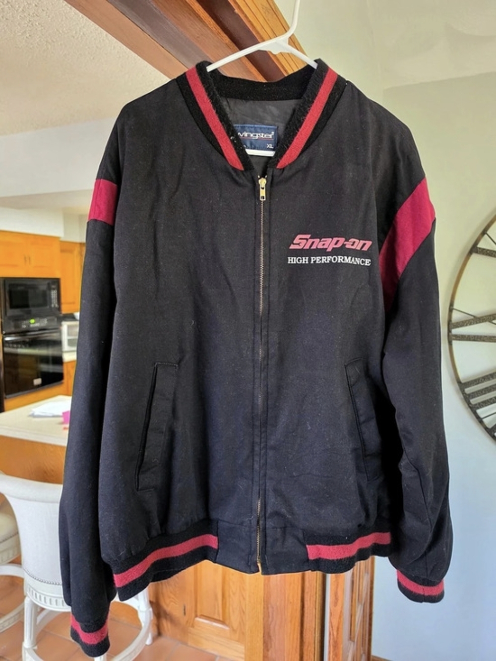 Snap-on Men's Black & Red Bomber Jacket Size XL